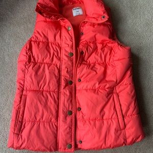 Pink puffer vest